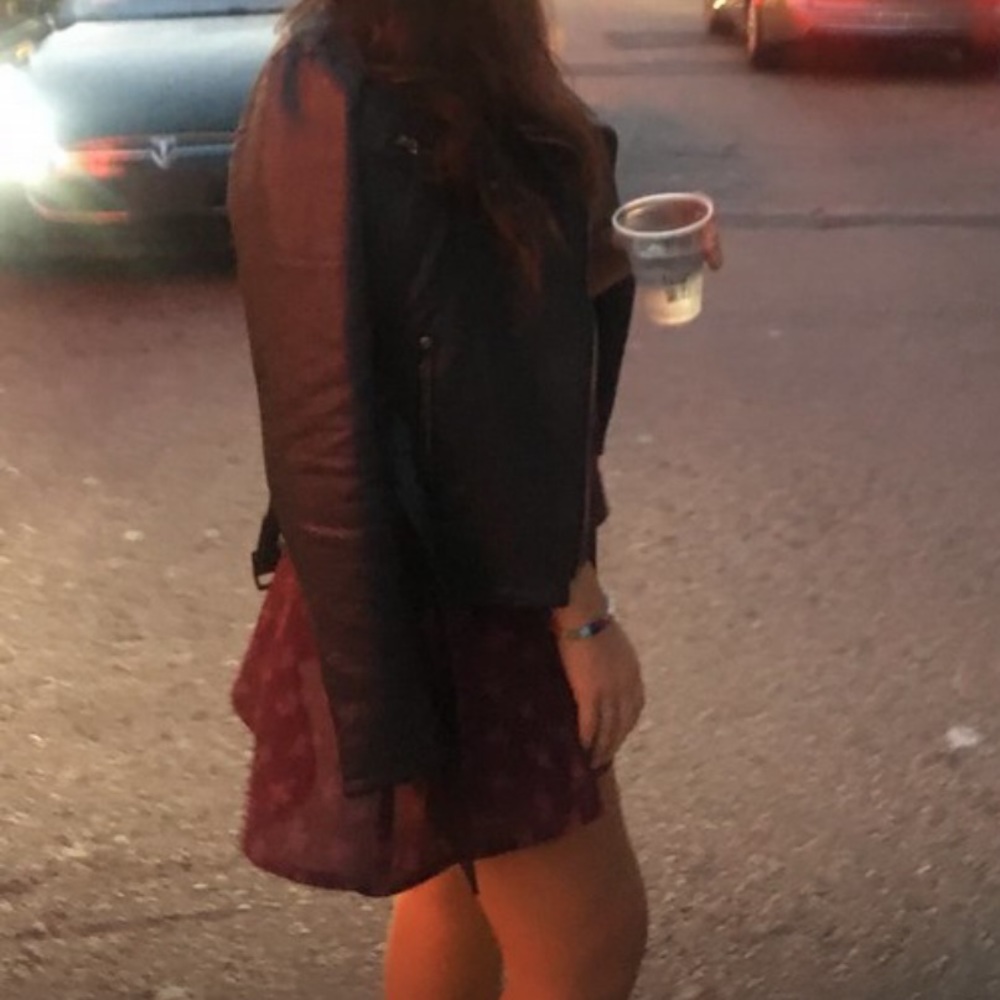 Vintage classy sheer maroon dress